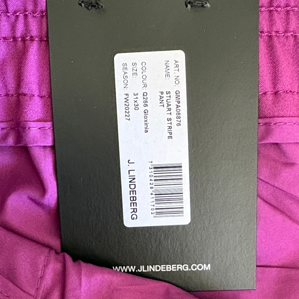 Men's Micro Stretch Jogger Pants - Deep Plum - Picture 5 of 6